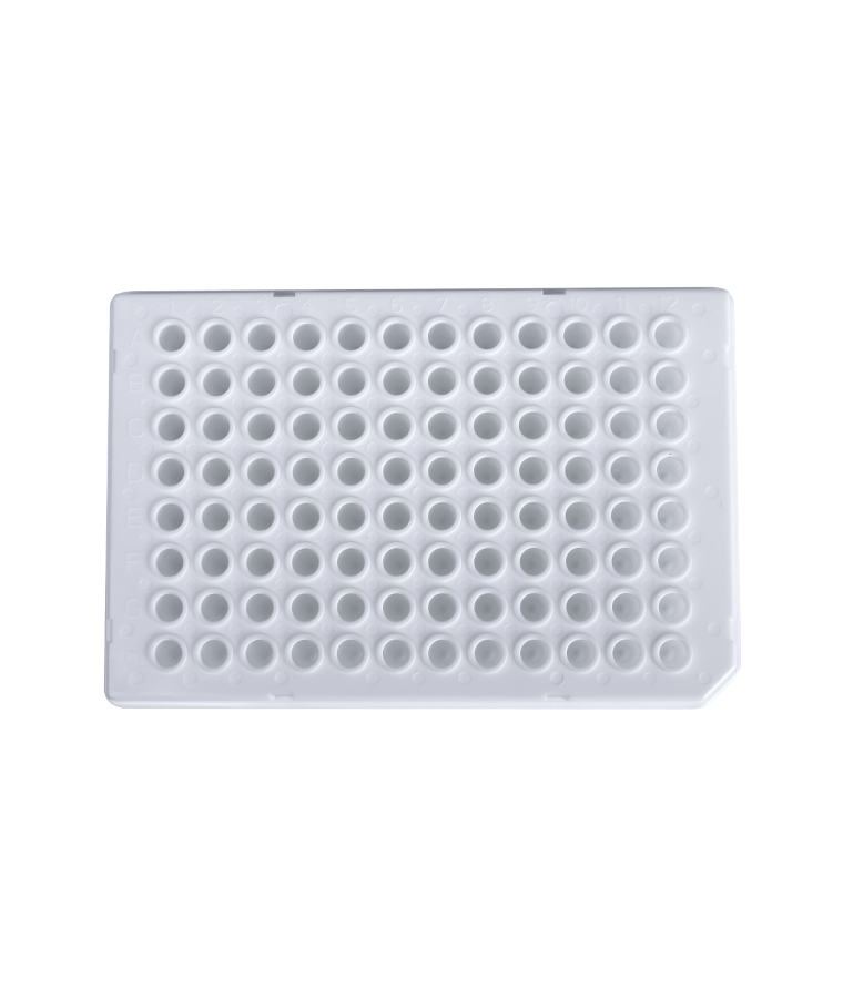 PCR10-W-96-HS-R 0,1 ml culoare albă 96-godeuri jumătate de fustă cu godeu rotund placă PCR